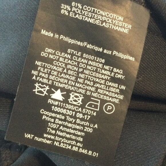 Tory Burch Women Crop Pants Plus Size 14 Black Classic Old Money Preppy Designer - Picture 11 of 11